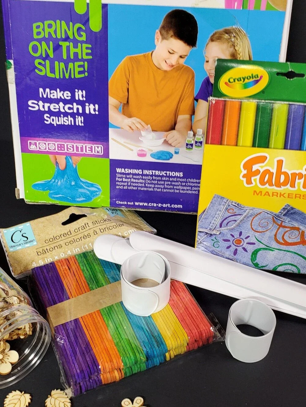 Scented Slime Kit & DIY Sensory Craft Bundle with Fabric Markers & More